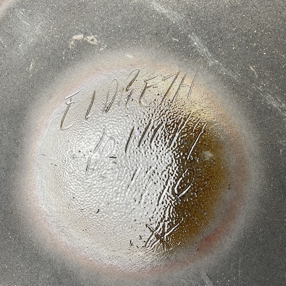 Vintage 1990 Eldreth Cat Pie Salt Glazed Pottery Plate Dish - Picture 6 of 11